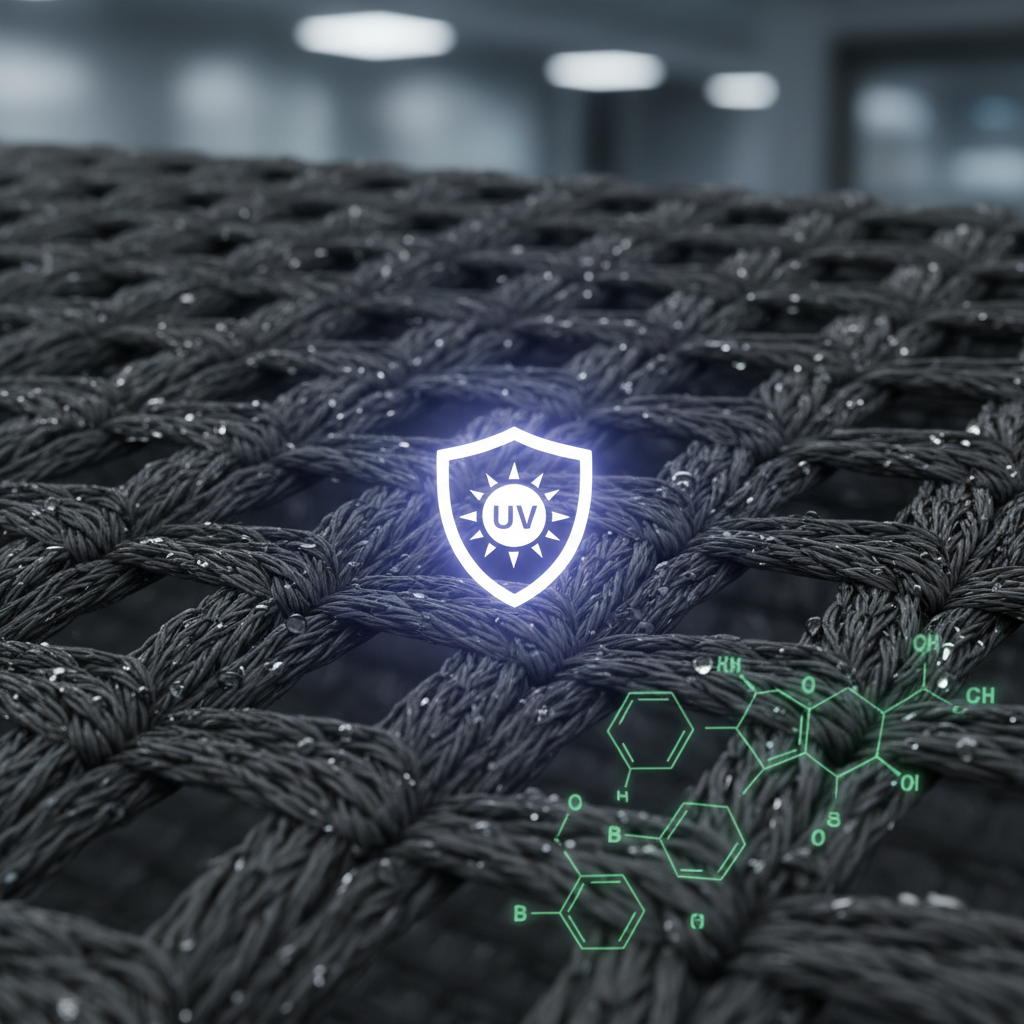 چک‌لیست خرید شید گلخانه 90 درصد: نمایی نزدیک از توری با کیفیت HDPE Virgin و مقاومت بالا در برابر اشعه UV.