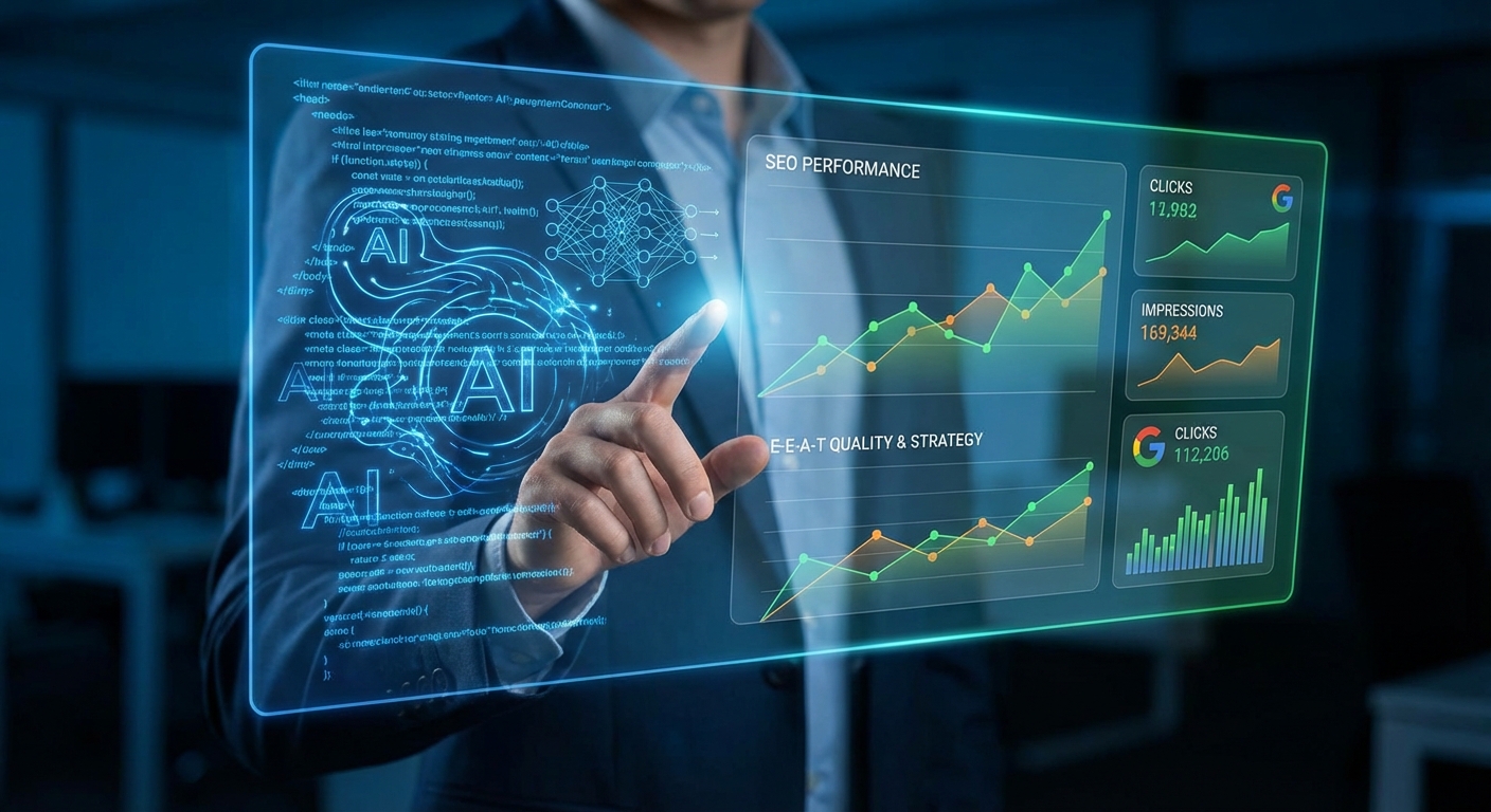 تحلیل داده‌های سرچ کنسول توسط هوش مصنوعی در یک دوره آموزشی تولید محتوا با هوش مصنوعی.