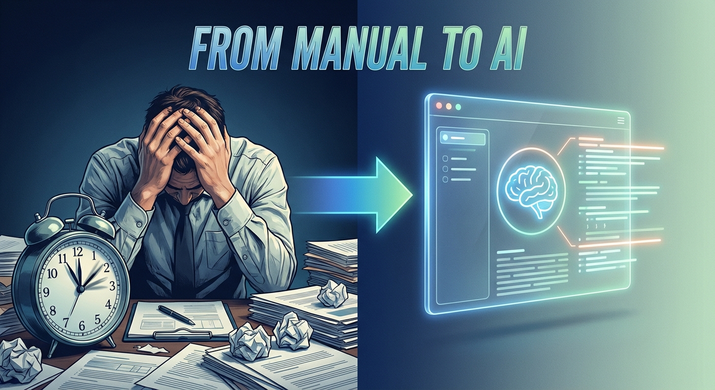 نمودار بصری از تفاوت سرعت و کارایی تولید محتوای سنتی با اتوماسیون هوش مصنوعی؛ موضوع اصلی دوره تولید محتوا با هوش مصنوعی مدیر سبز.