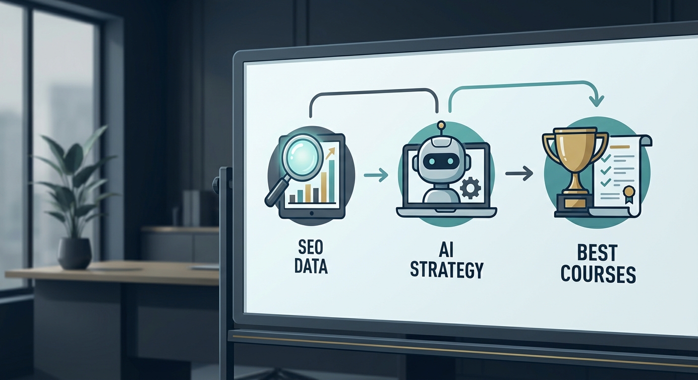 معیارهای کلیدی برای انتخاب بهترین دوره های تولید محتوا با هوش مصنوعی در سال ۲۰۲۵ با تمرکز بر سئو و تحلیل داده.
