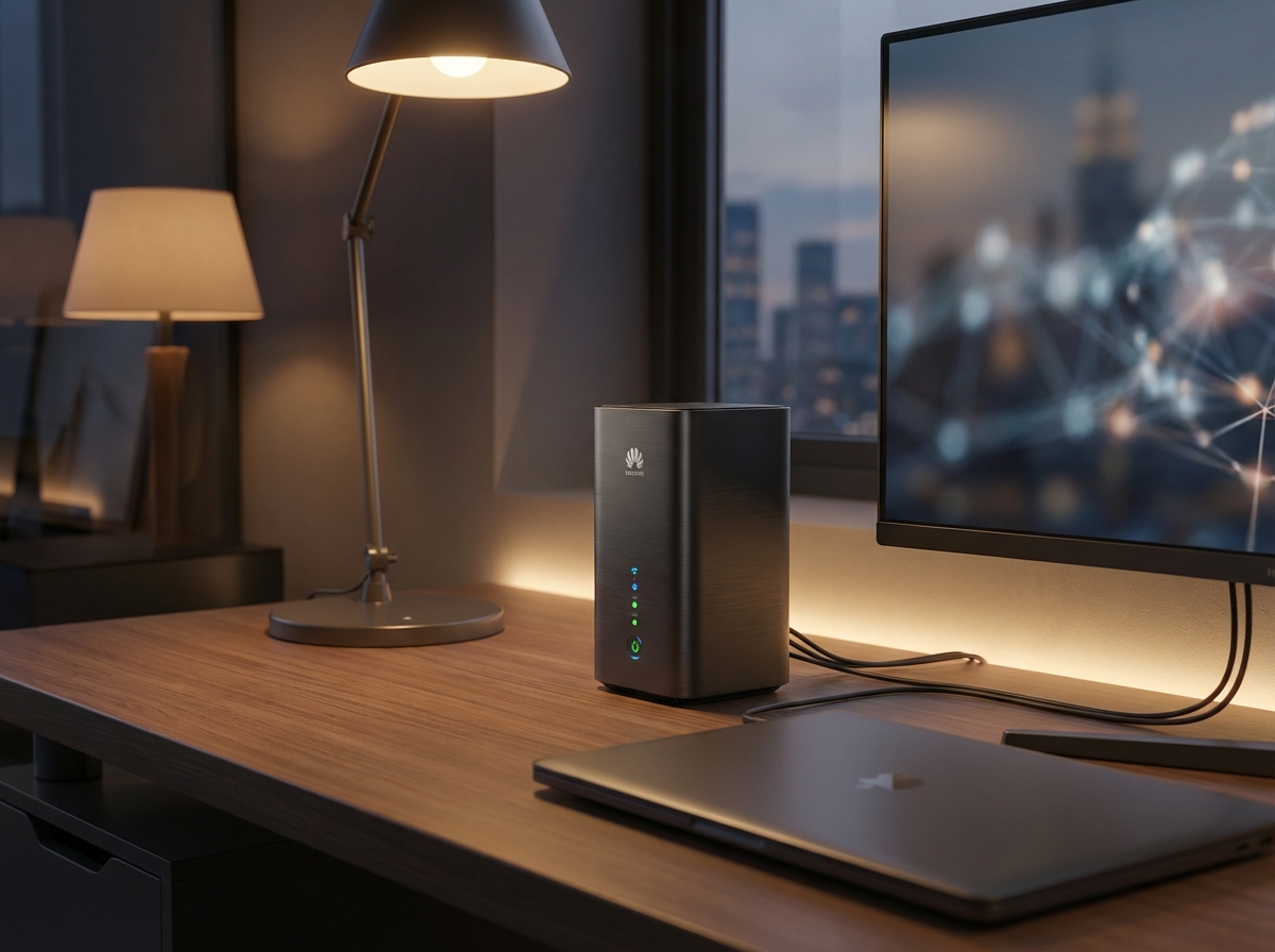 مودم سیم کارتی همراه اول با تکنولوژی 5G روی میز کار