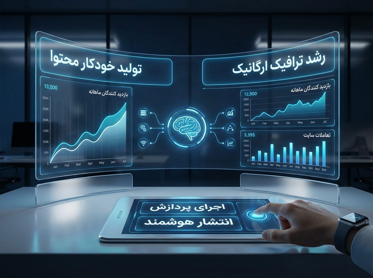 داشبورد هوشمند تولید پست وبلاگ خودکار و رشد سئو