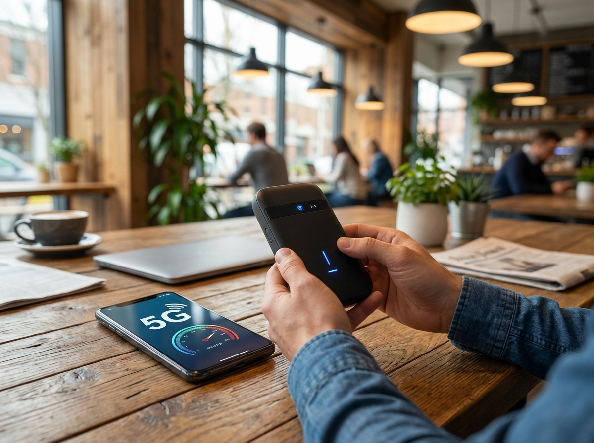 استفاده از مودم جیبی 5G در محیط خارج از خانه