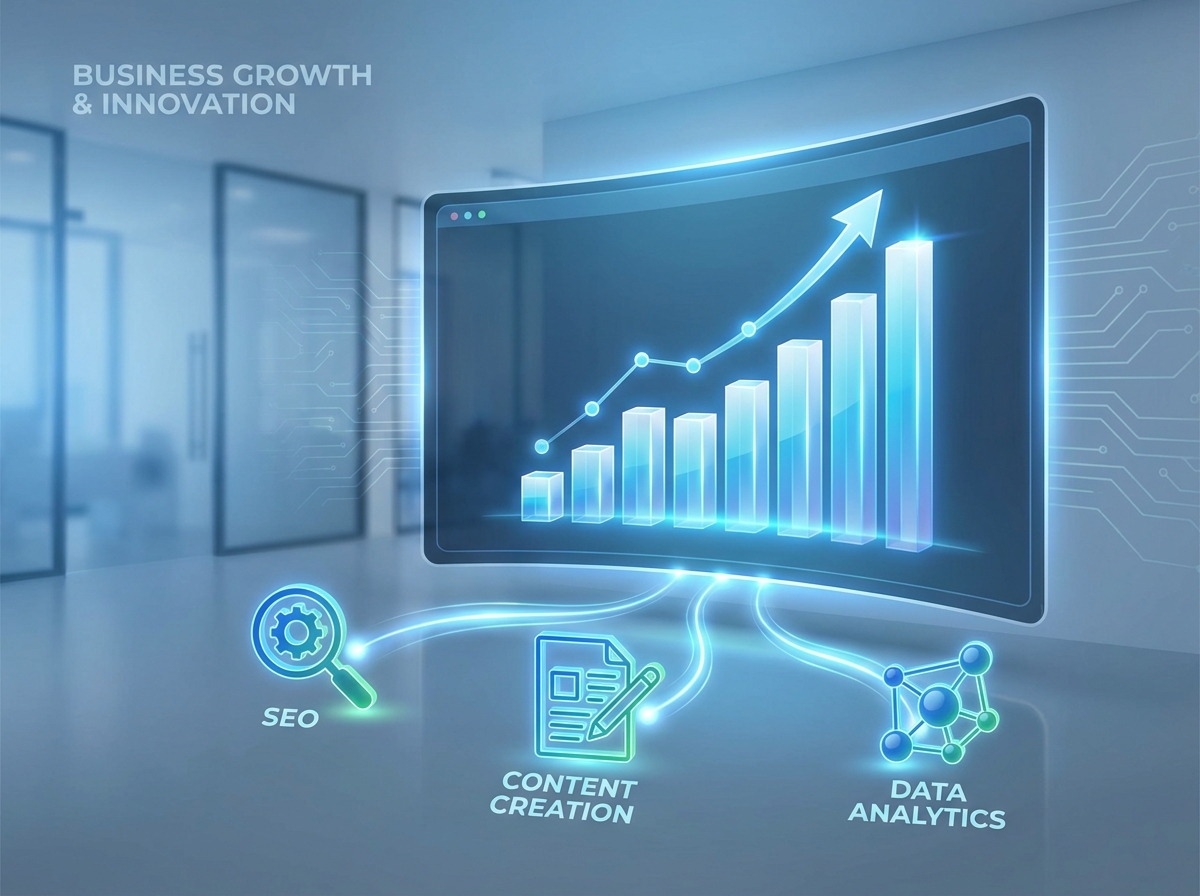 داشبورد رشد ترافیک ارگانیک با استفاده از هوش مصنوعی مثلث