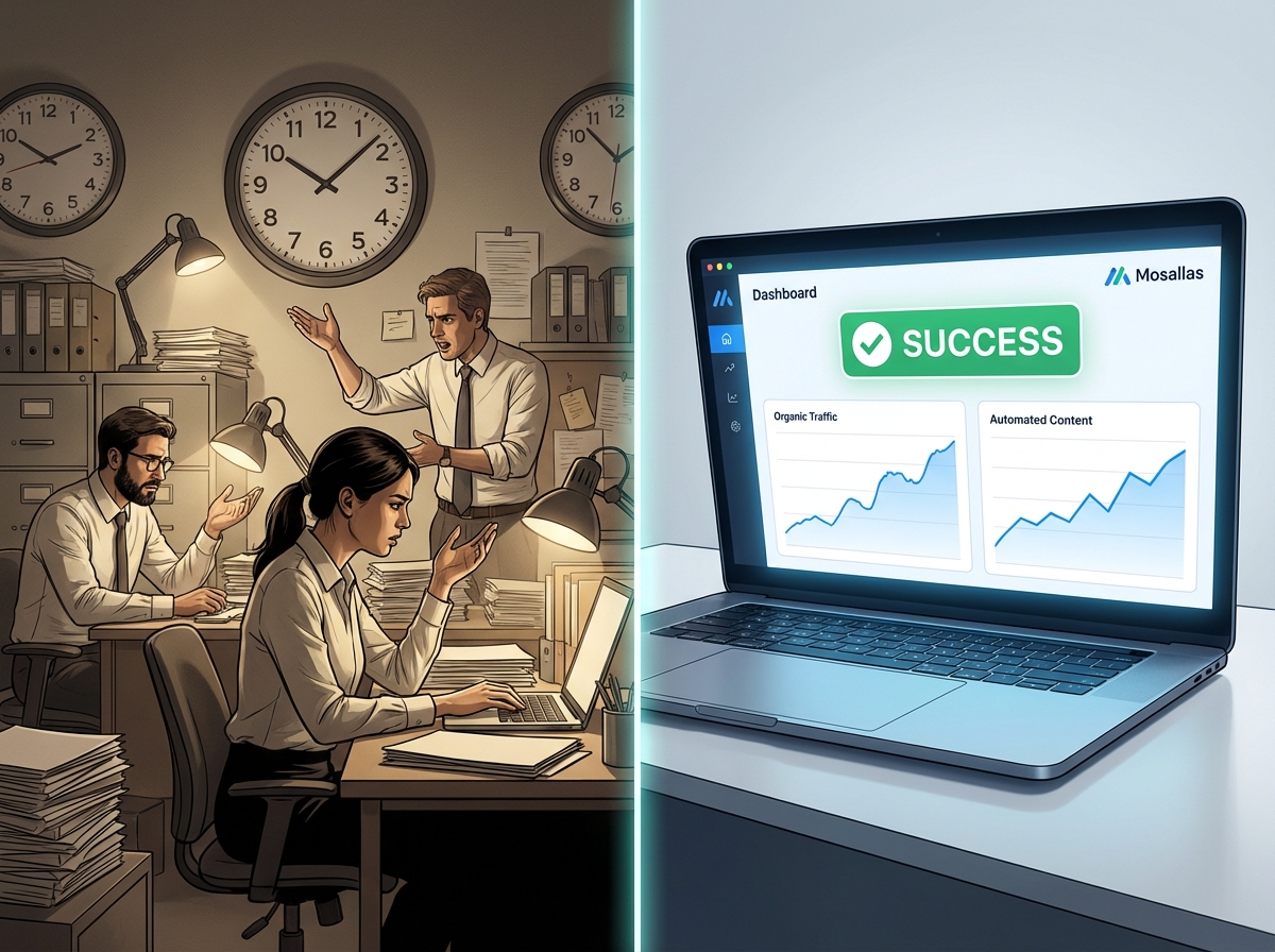 مقایسه تیم محتوای سنتی با اتوماسیون هوشمند مثلث