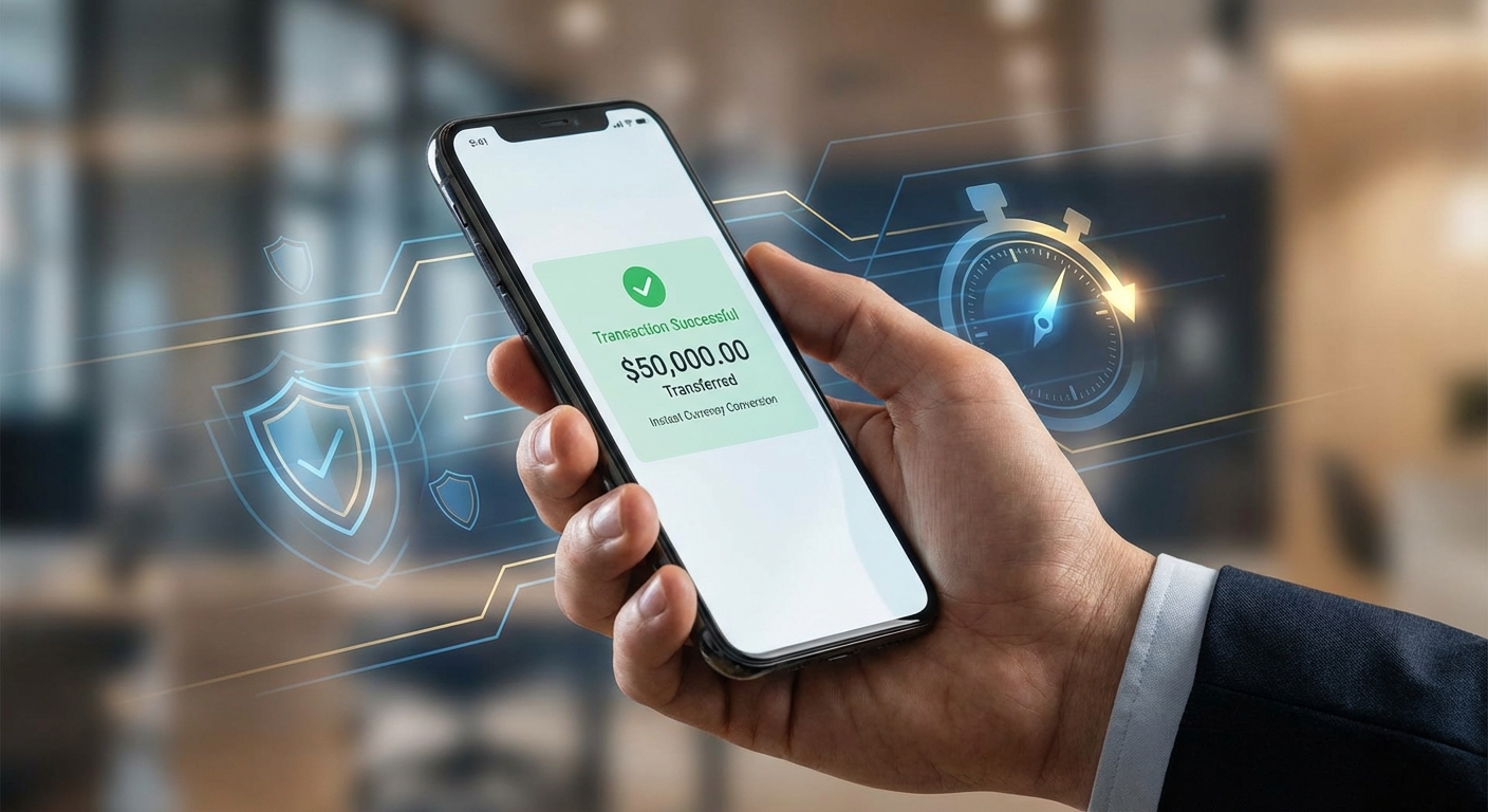 تضمین سرعت و امنیت در تبدیل تتر به ریال؛ نمایش موفقیتآمیز بودن تراکنش روی موبایل.