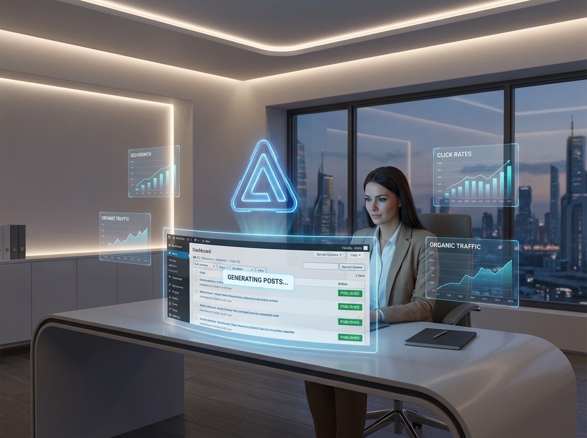 فرآیند تولید محتوای خودکار و انتشار در وردپرس با هوش مصنوعی مثلث